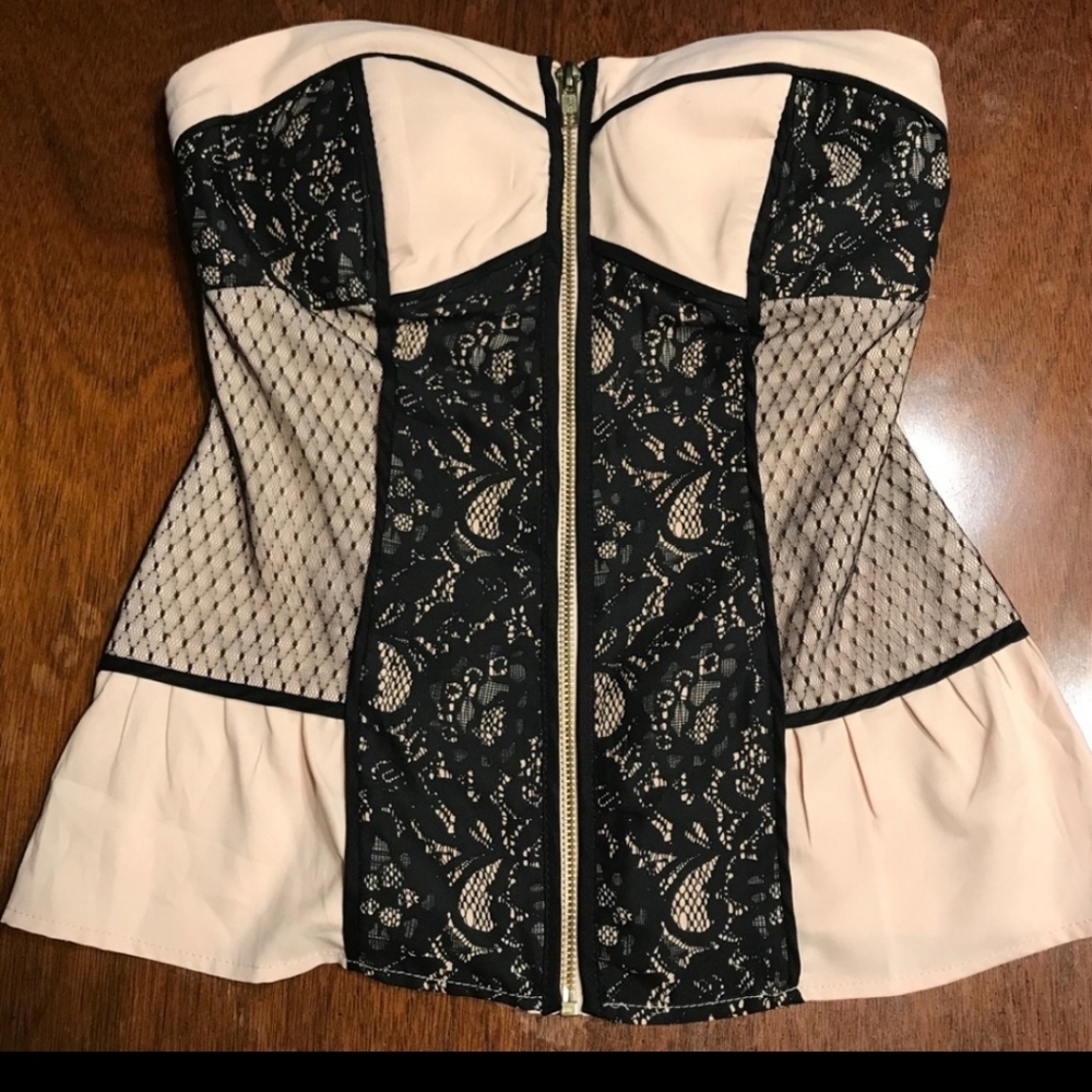 Sexy Lace Strapless Top